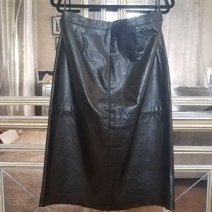 Gap 100% leather long skirt